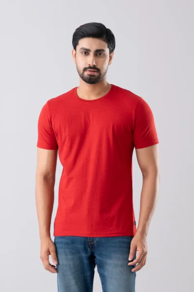 regular fit solid t shirt