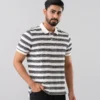 relaxed fit yarn dyed polo shirt